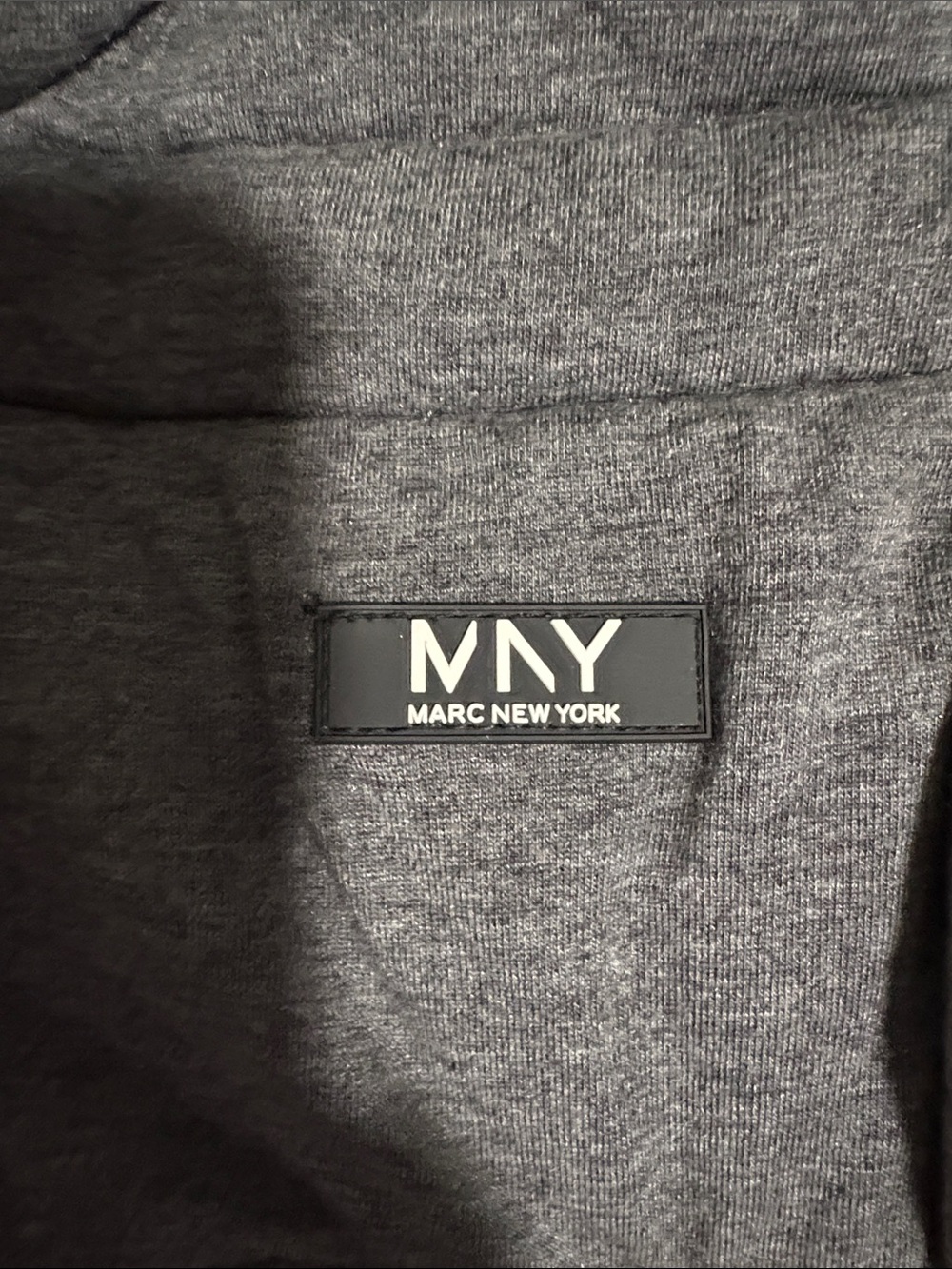 Marc New York Men’s Heather Gray Crewneck Sweater with MNY Patch